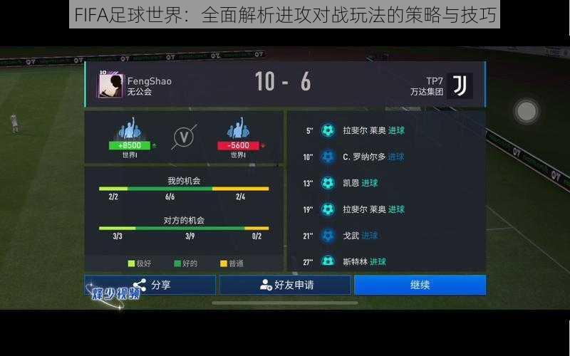 FIFA足球世界：全面解析进攻对战玩法的策略与技巧