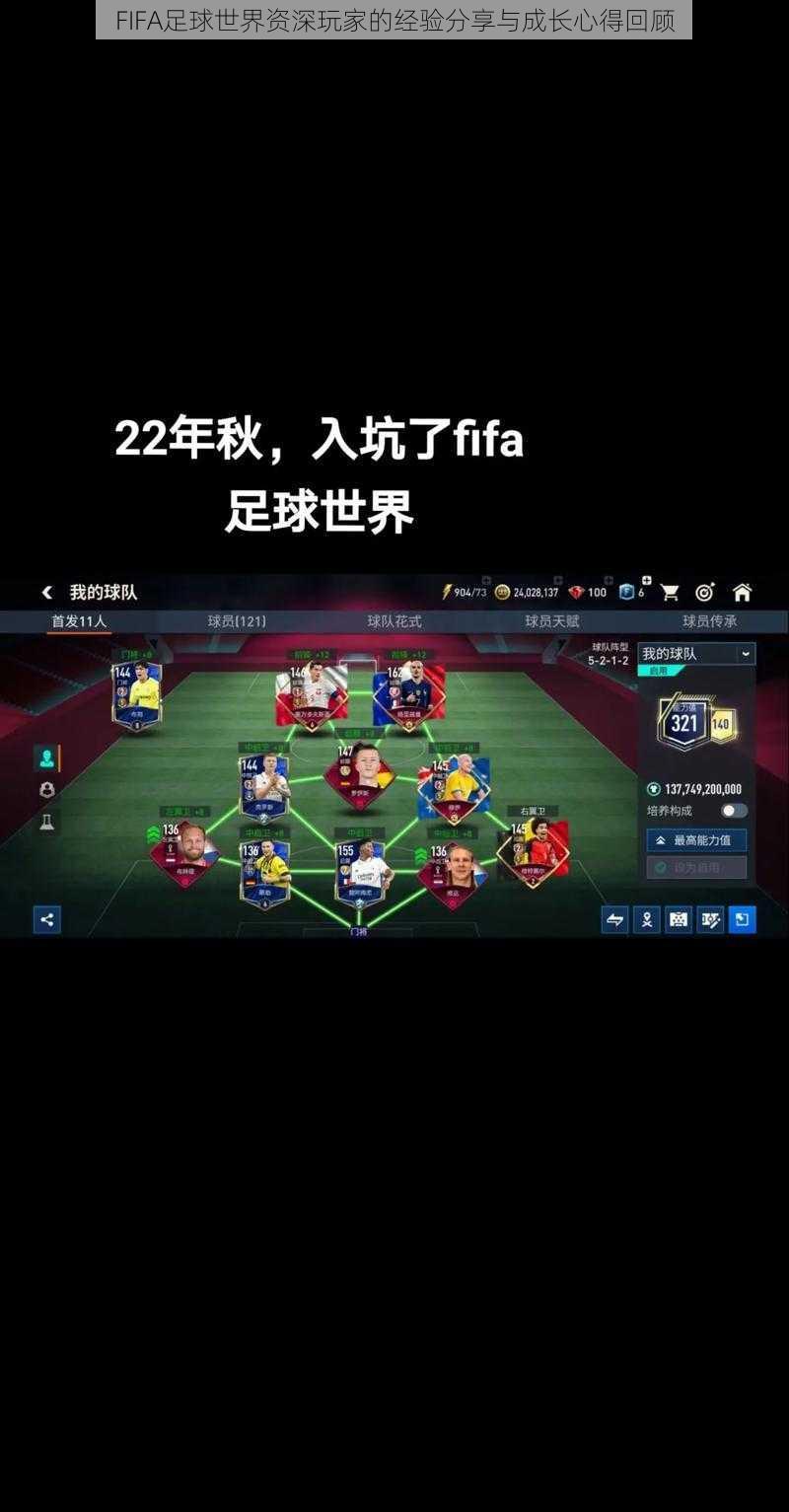 FIFA足球世界资深玩家的经验分享与成长心得回顾