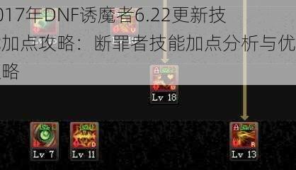 2017年DNF诱魔者6.22更新技能加点攻略：断罪者技能加点分析与优化策略